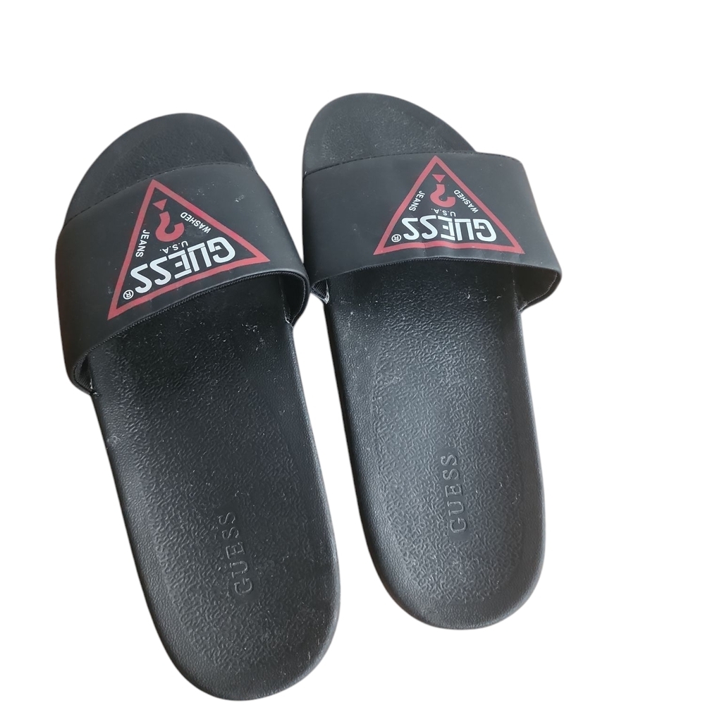 GUESS Black Slide Sandals